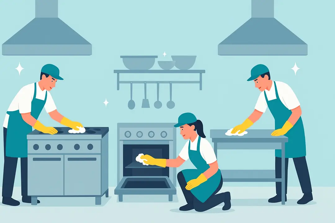 Restaurant kitchen deep cleaning in Abu Dhabi